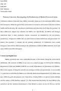 Cover page: Primary Concerns: Investigating the Productivity of Marine Protected Areas