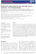 Cover page: Randomized, double-blind, placebo-controlled study of interferon-γ 1b in Friedreich Ataxia.