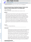 Cover page: How Do General-Purpose Sentiment Analyzers Perform when Applied to Health-Related Online Social Media Data?