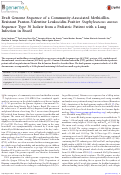 Cover page: Draft Genome Sequence of a Community-Associated Methicillin-Resistant Panton-Valentine Leukocidin-Positive Staphylococcus aureus Sequence Type 30 Isolate from a Pediatric Patient with a Lung Infection in Brazil