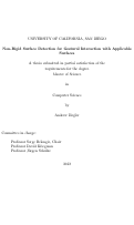 Cover page: Non-rigid surface detection for gestural interaction with applicable surfaces