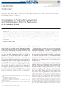 Cover page: Investigation of Postmortem Absorption and Redistribution After the Application of a Fentanyl Patch