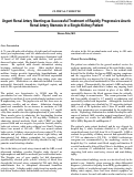 Cover page: Urgent Renal Artery Stenting as Successful Treatment of Rapidly Progressive Anuric Renal Artery Stenosis in a Single-Kidney Patient