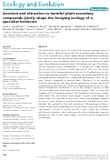 Cover page: Aversion and attraction to harmful plant secondary compounds jointly shape the foraging ecology of a specialist herbivore