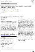 Cover page: The Invisible Impact of a Visible Disease: Psychosocial Impact of Alopecia Areata.