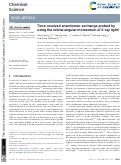 Cover page: Time-resolved enantiomer-exchange probed by using the orbital angular momentum of X-ray light.