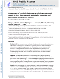 Cover page: Assessment of Subclinical Atherosclerosis in Asymptomatic People In Vivo: Measurements Suitable for Biomarker and Mendelian Randomization Studies