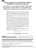 Cover page: Chronic lung disease in HIV-infected children established on antiretroviral therapy.