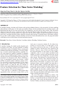 Cover page: Feature Selection for Time Series Modeling