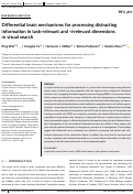 Cover page: Differential brain mechanisms for processing distracting information in task‐relevant and ‐irrelevant dimensions in visual search