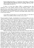 Cover page: Review: Understanding Knowledge as a Commons: From Theory to Practice edited by Charlotte Hess and Elinor Ostrom