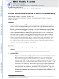 Cover page: Optimal Individualized Treatments in Resource-Limited Settings