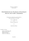 Cover page: Model Reduction for Treatment of Neurological Diseases and Cardiac Arrhythmias