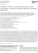 Cover page: Comparison of F(ab’)2 versus Fab antivenom for pit viper envenomation: A prospective, blinded, multicenter, randomized clinical trial