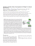 Cover page: Dynamics of Surface Alloys: Rearrangement of Pd/Ag(111) Induced by CO and O2