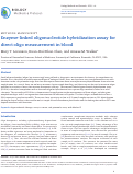 Cover page: Enzyme-linked oligonucleotide hybridization assay for direct oligo measurement in blood