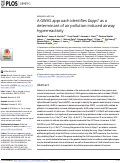 Cover page: A GWAS approach identifies Dapp1 as a determinant of air pollution-induced airway hyperreactivity.