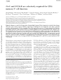 Cover page: Oct1 and OCA-B are selectively required for CD4 memory T cell function