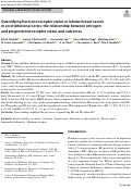 Cover page: Quantifying hormone receptor status in lobular breast cancer in an institutional series: the relationship between estrogen and progesterone receptor status and outcomes.