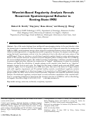 Cover page: Wavelet‐based regularity analysis reveals recurrent spatiotemporal behavior in resting‐state fMRI