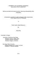 Cover page: Built environments and physical activity : improving understanding of the moderators