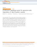 Cover page: A reference haplotype panel for genome-wide imputation of short tandem repeats