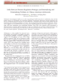 Cover page: Links Between Emotion Regulation Strategies and Internalizing and Externalizing Problems in Chinese American Adolescents.