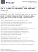 Cover page: Racial and ethnic differences in epithelial ovarian cancer risk: an analysis from the Ovarian Cancer Association Consortium