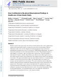 Cover page: How Confident Are We about Observational Findings in Healthcare: A Benchmark Study.