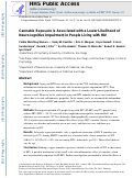 Cover page: Cannabis Exposure is Associated With a Lower Likelihood of Neurocognitive Impairment in People Living With HIV.