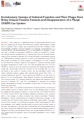 Cover page: Evolutionary Sweeps of Subviral Parasites and Their Phage Host Bring Unique Parasite Variants and Disappearance of a Phage CRISPR-Cas System