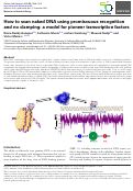 Cover page: How to scan naked DNA using promiscuous recognition and no clamping: a model for pioneer transcription factors.