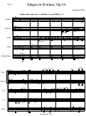 Cover page: Adagio in B minor, Op. 14