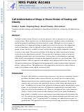 Cover page: Self-Administration of Drugs in Mouse Models of Feeding and Obesity.