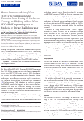 Cover page: Human Immunodeficiency Virus (HIV) Viral Suppression After Transition From Having No Healthcare Coverage and Relying on Ryan White HIV/AIDS Program Support to Medicaid or Private Health Insurance