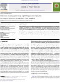 Cover page: Efficiency of poly-generating high temperature fuel cells