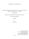 Cover page: Examining School Discipline Under Restorative Justice: A sociological analysis of school disciplinary processes, disparities, and interventions.