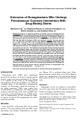 Cover page: Outcomes of nonagenarians who undergo percutaneous coronary intervention with drug‐eluting stents