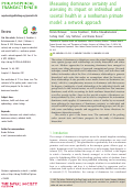 Cover page: Measuring dominance certainty and assessing its impact on individual and societal health in a nonhuman primate model: a network approach