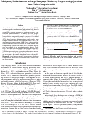 Cover page: Mitigating Hallucinations in Large Language Models by Preprocessing Questions into Child-Comprehensible