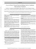 Cover page: Use of a Novel Clinical Decision-Making Tool in Vestibular Schwannoma Treatment.