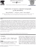 Cover page: Application of neutron computed tomography in the geosciences