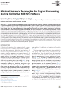 Cover page: Minimal Network Topologies for Signal Processing during Collective Cell Chemotaxis.