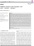 Cover page: Multiphase chemistry in the troposphere: It all starts … and ends … with gases