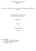 Cover page: Evaluation of a Phonological Awareness Intervention for Kindergarten and First Grade Students