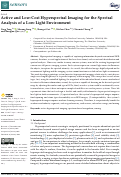 Cover page: Active and Low-Cost Hyperspectral Imaging for the Spectral Analysis of a Low-Light Environment