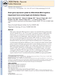 Cover page: Brain gene expression patterns differentiate mild cognitive impairment from normal aged and Alzheimer's disease