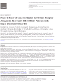 Cover page: Phase II Proof-of-Concept Trial of the Orexin Receptor Antagonist Filorexant (MK-6096) in Patients with Major Depressive Disorder