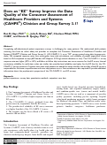 Cover page: Does an EZ Survey Improve the Data Quality of the Consumer Assessment of Healthcare Providers and Systems (CAHPS®) Clinician and Group Survey 3.1?