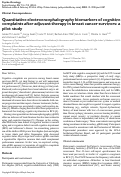 Cover page: Quantitative electroencephalography biomarkers of cognitive complaints after adjuvant therapy in breast cancer survivors: a pilot study.